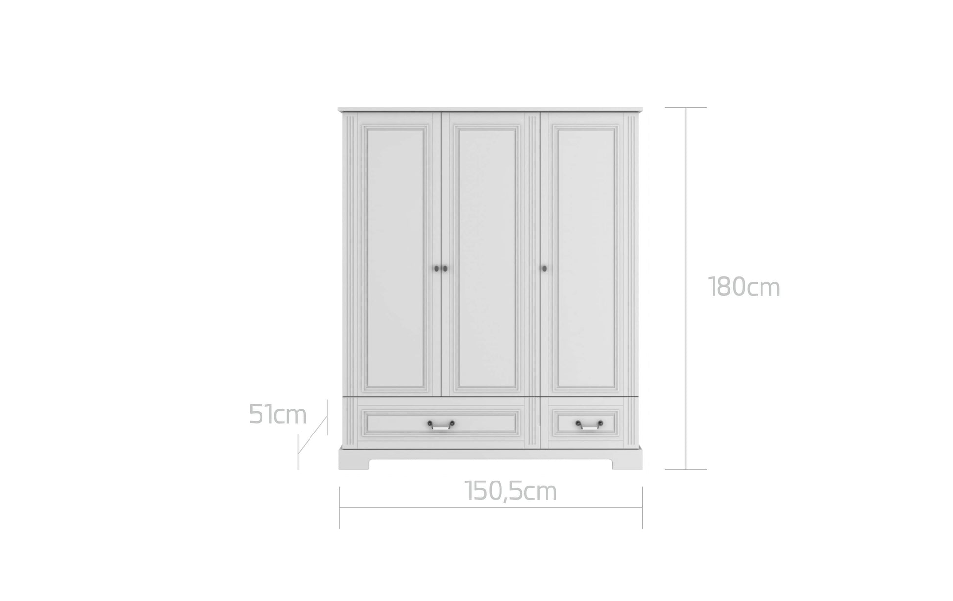 Ines Kleiderschrank 3-Türig