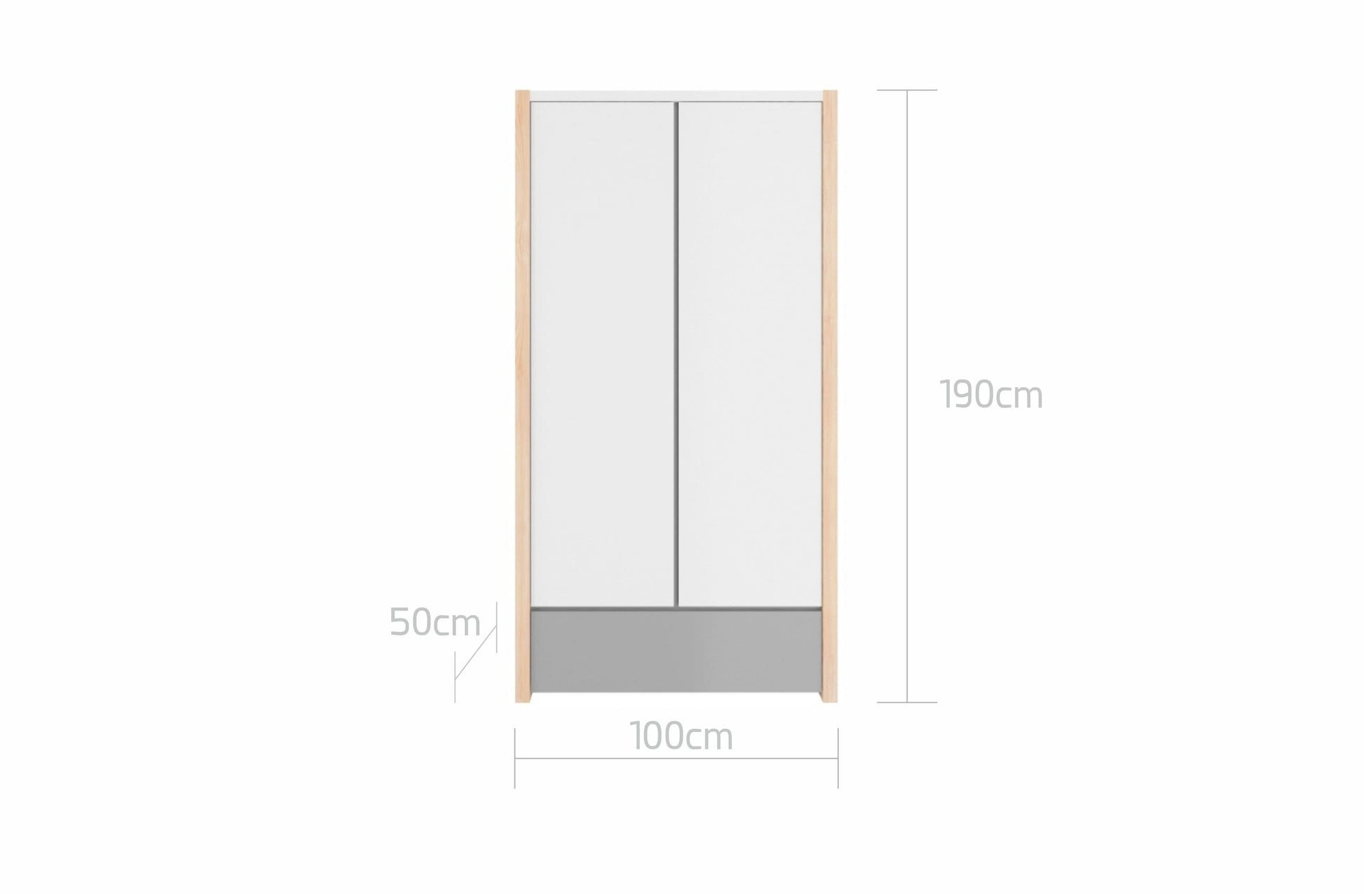 Pinette Kleiderschrank 2-Türig